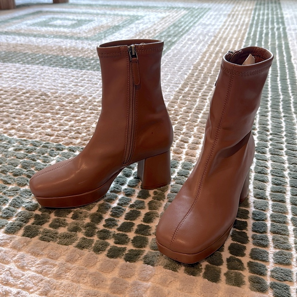 Aerosoles Tan Sussex Platform Boots